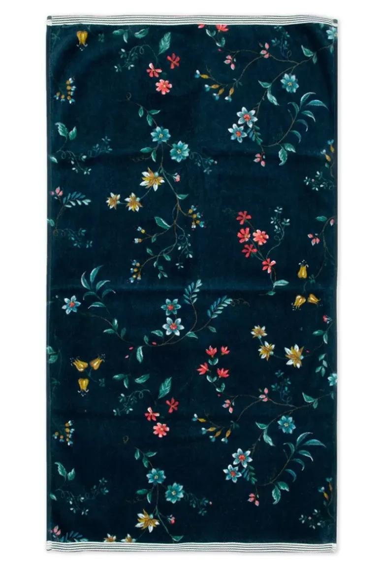 Badhanddoek Set/3 Les Fleurs Donker 55X100 Cm