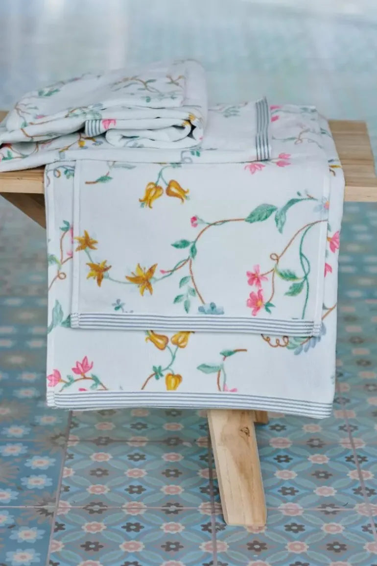 Badhanddoek Set/3 Les Fleurs 55X100 Cm