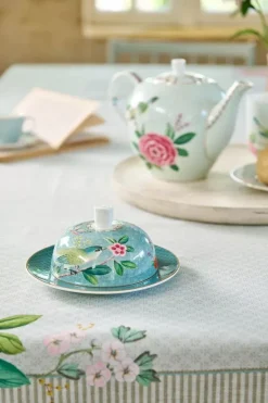 Blushing Birds Botervloot Rond Blue