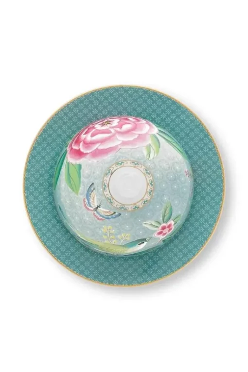 Blushing Birds Botervloot Rond Blue