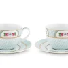 Blushing Birds Set/2 Cappuccino Kop & Schotel