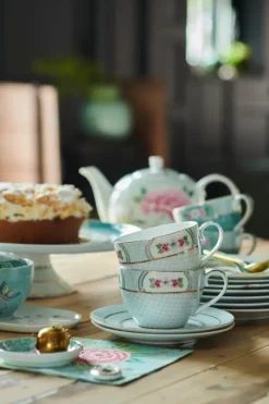 Blushing Birds Set/2 Cappuccino Kop & Schotel