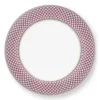 Flower Festival Dinerbord Rood/Lichtblauw 26.5 Cm