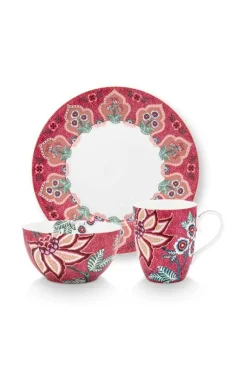 Flower Festival Ontbijt Set/3 Donker