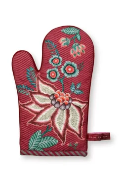 Flower Festival Oven Glove Dark Pink