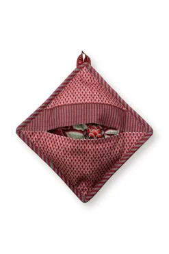 Flower Festival Pot Holder Square Dark Pink