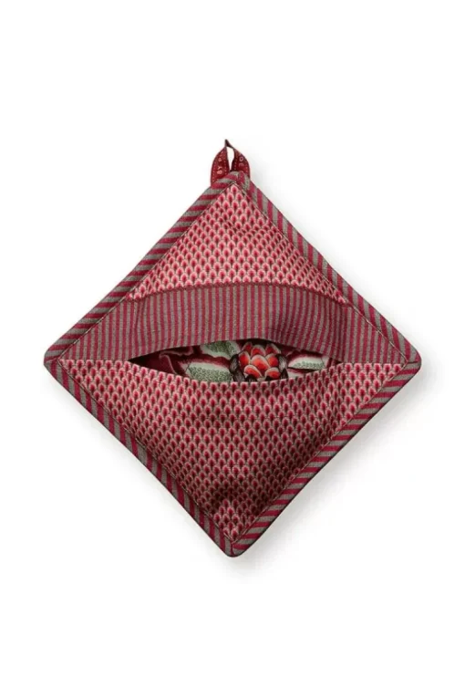 Flower Festival Pot Holder Square Dark Pink