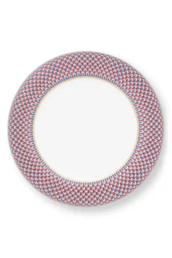 Flower Festival Set/4 Dinerborden Rood/Licht 26.5Cm