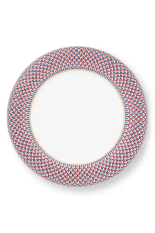 Flower Festival Set/4 Dinerborden Rood/Licht 26.5Cm