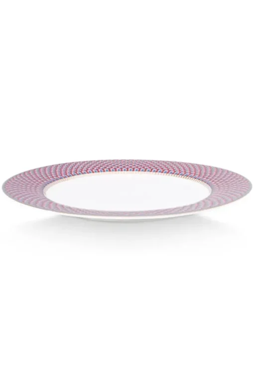 Flower Festival Set/4 Dinerborden Rood/Licht 26.5Cm