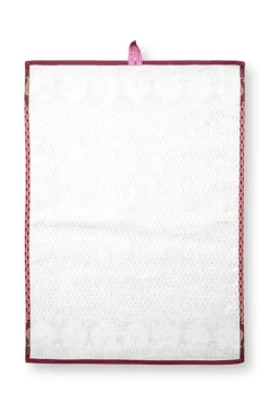Flower Festival Tea Towel Red/Dark Pink
