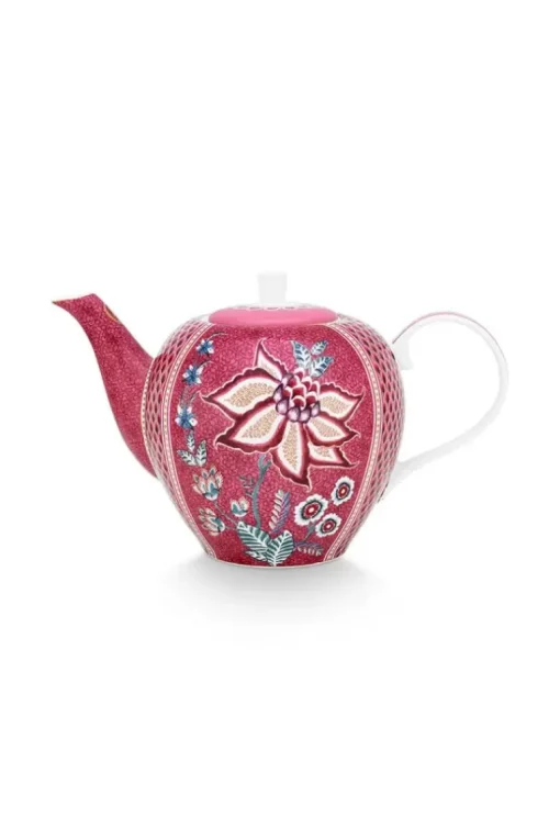 Flower Festival Theepot Groot Donker