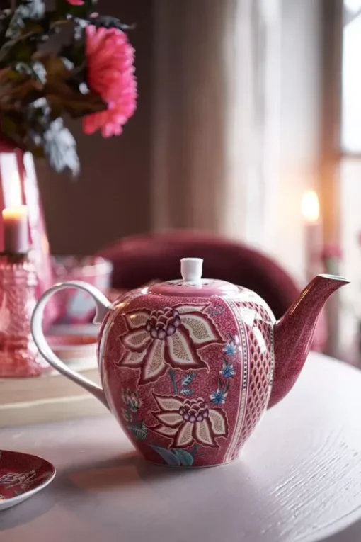 Flower Festival Theepot Groot Donker
