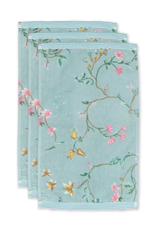 Gastendoek Set/3 Les Fleurs 30X50 Cm