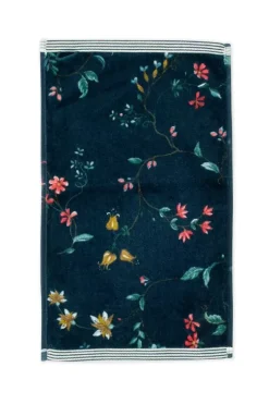 Gastendoek Set/3 Les Fleurs Donker 30X50 Cm
