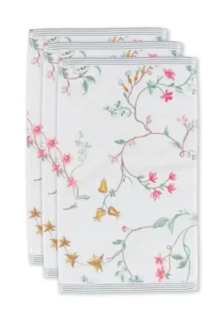 Gastendoek Set/3 Les Fleurs 30X50 Cm