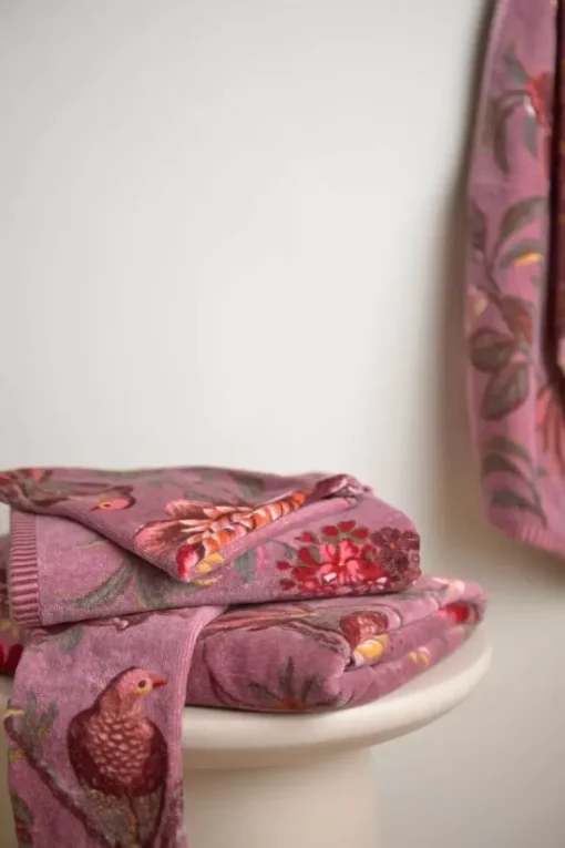Gastendoek Set/3 Secret Garden Mauve 30X50Cm
