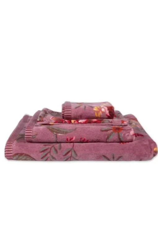 Gastendoek Set/3 Secret Garden Mauve 30X50Cm