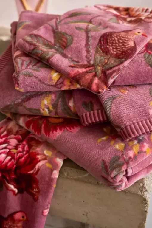 Gastendoek Set/3 Secret Garden Mauve 30X50Cm