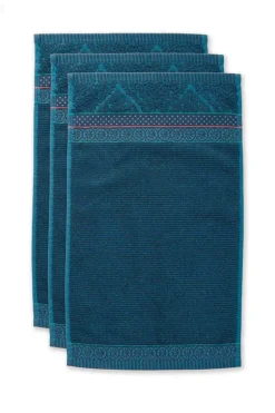 Gastendoek Set/3 Soft Zellige Donker 30X50 Cm