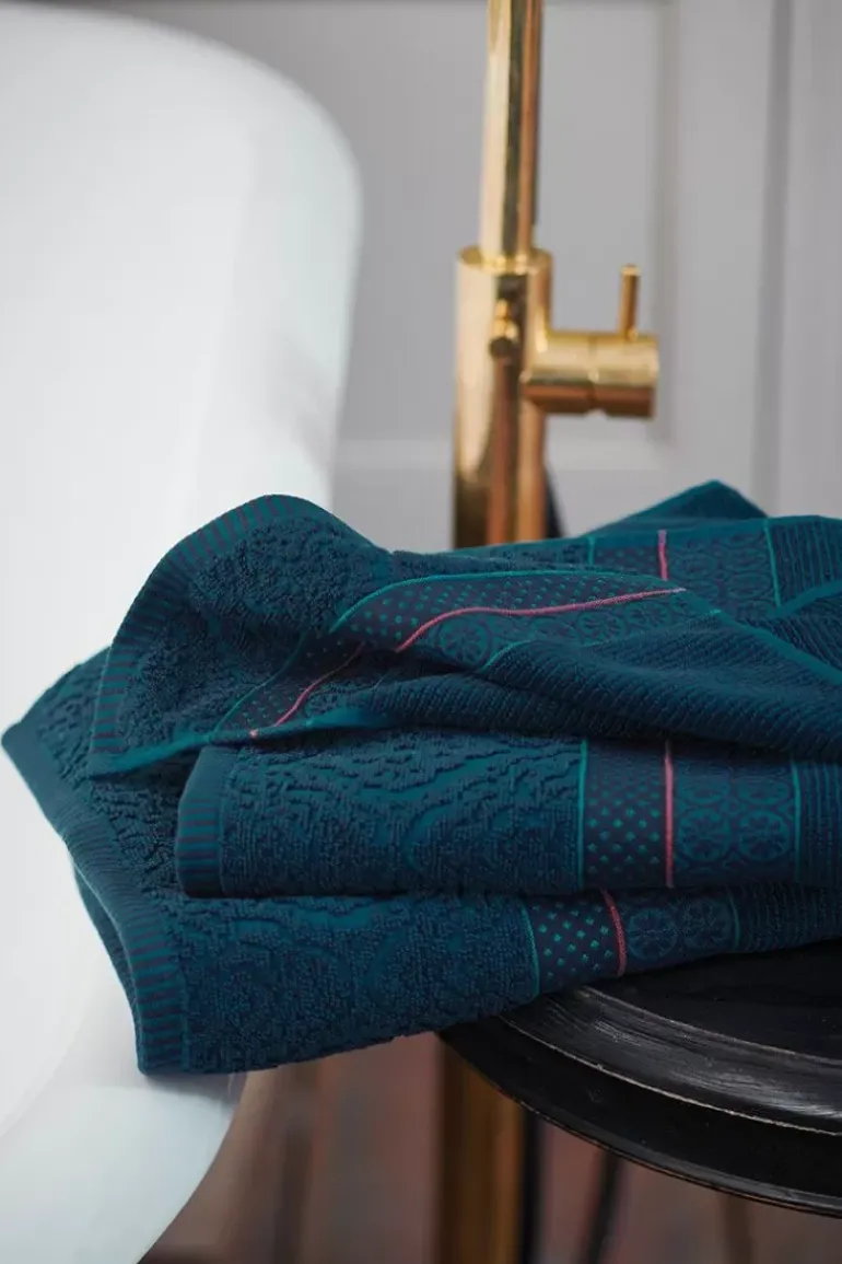 Gastendoek Set/3 Soft Zellige Donker 30X50 Cm