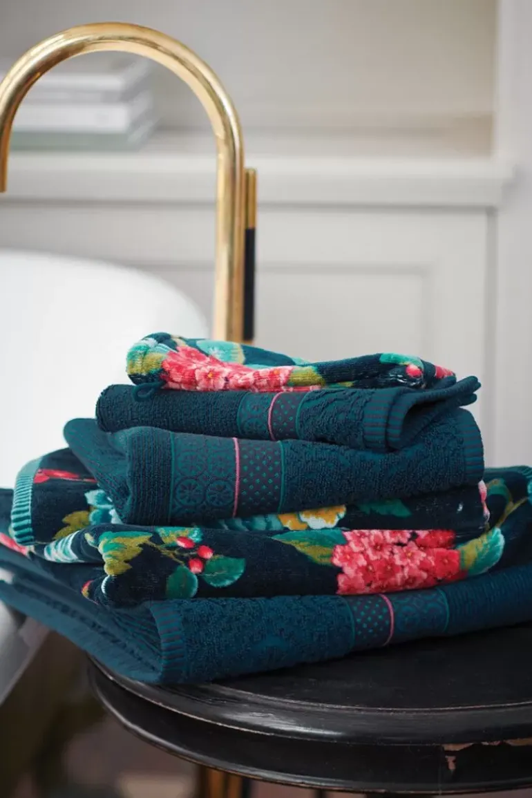 Gastendoek Set/3 Soft Zellige Donker 30X50 Cm