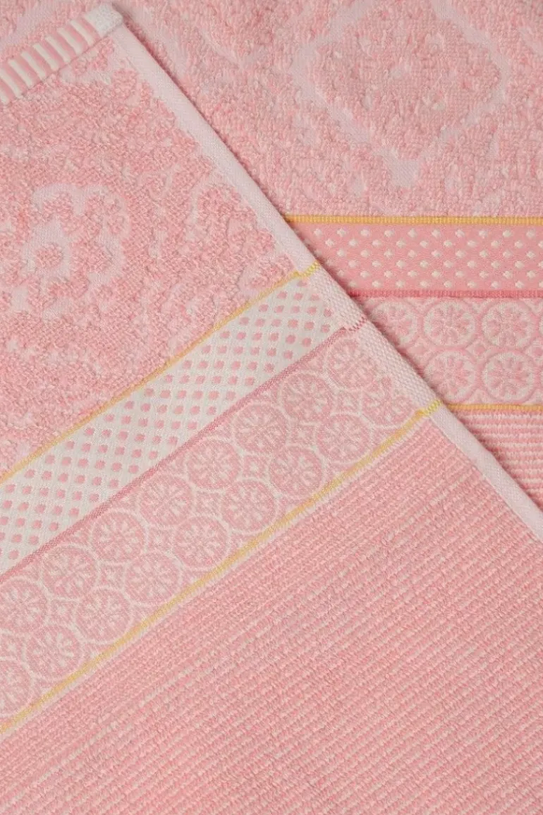 Grote Handdoek Soft Zellige Roze 70X140 Cm