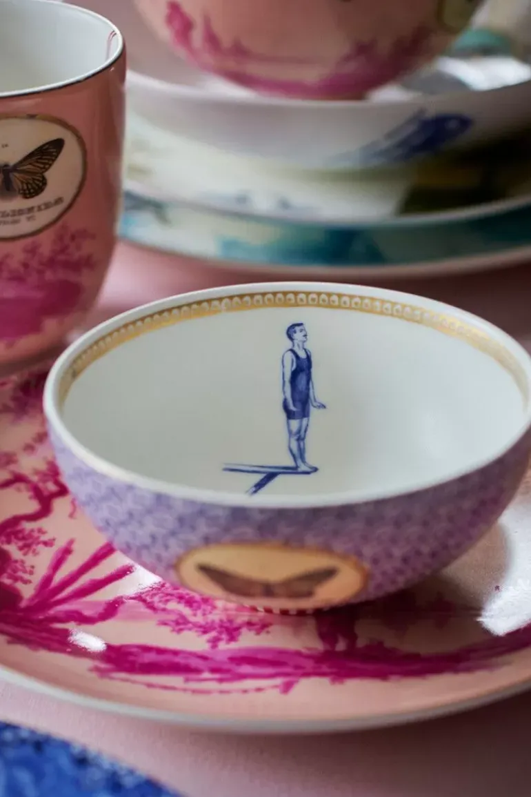 Heritage Gebaksbord Geverfd Roze 18 Cm