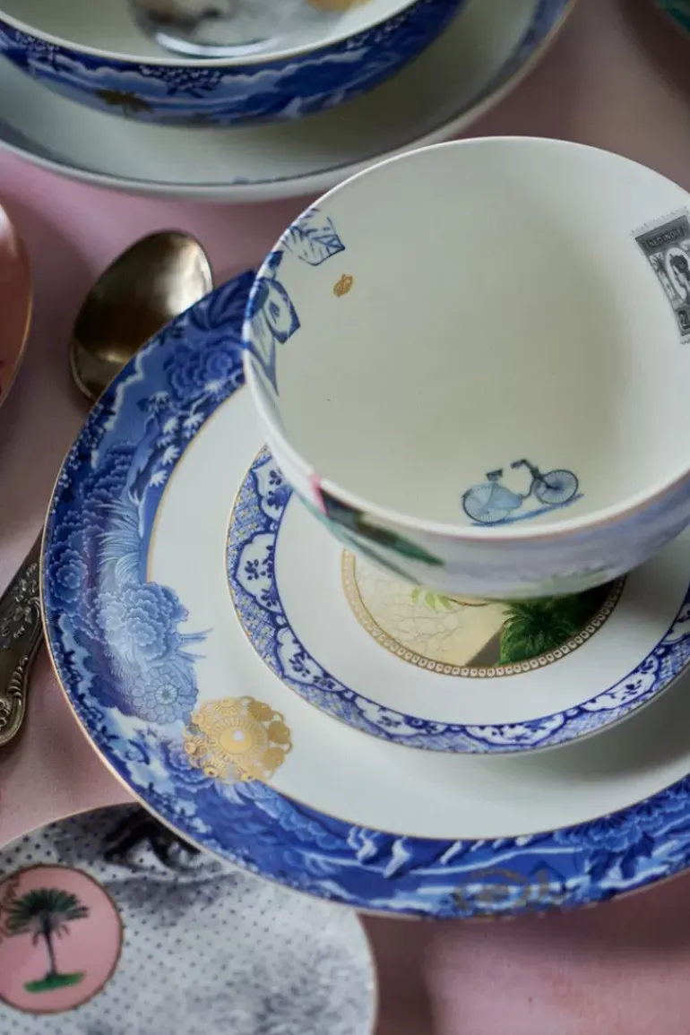 Heritage Petit Four Gezicht Zwart/Wit 12 Cm