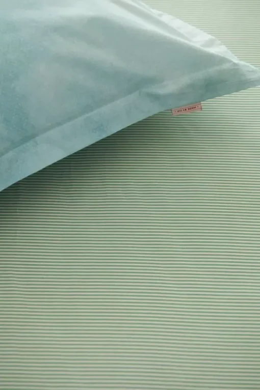 Hoeslaken Duo Stripe Khaki