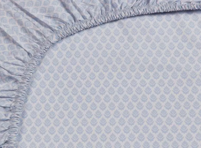 Hoeslaken Thousand Leaves Blauw