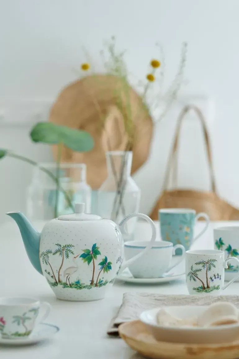 Jolie Set/2 Espresso Kop & Schotel Dots Gold