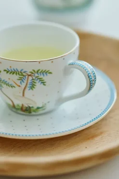 Jolie Set/2 Espresso Kop & Schotel Dots Gold