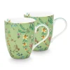 Jolie Set/2 Mokken Groot Bloemen