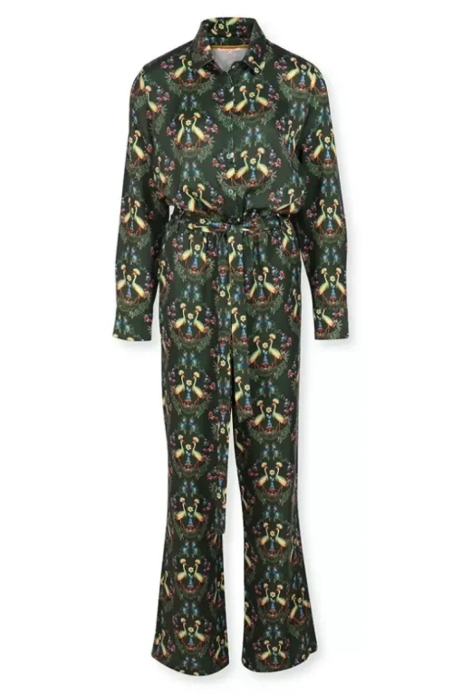 Jumpsuit Flirting Birds Groen