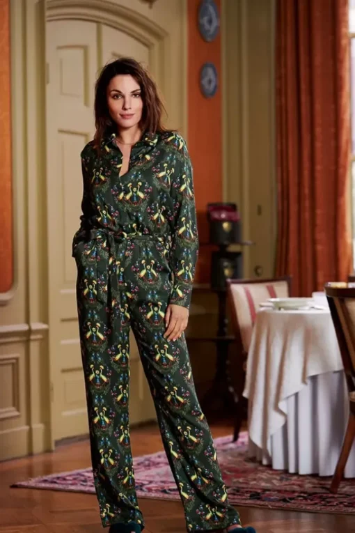 Jumpsuit Flirting Birds Groen