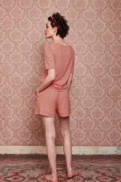 Korte Broek Little Sumo Stripe Koraal