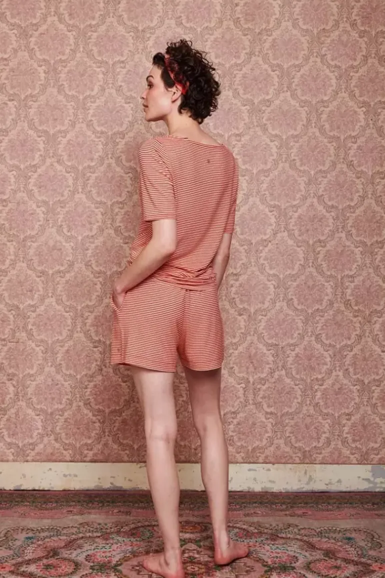 Korte Broek Little Sumo Stripe Koraal