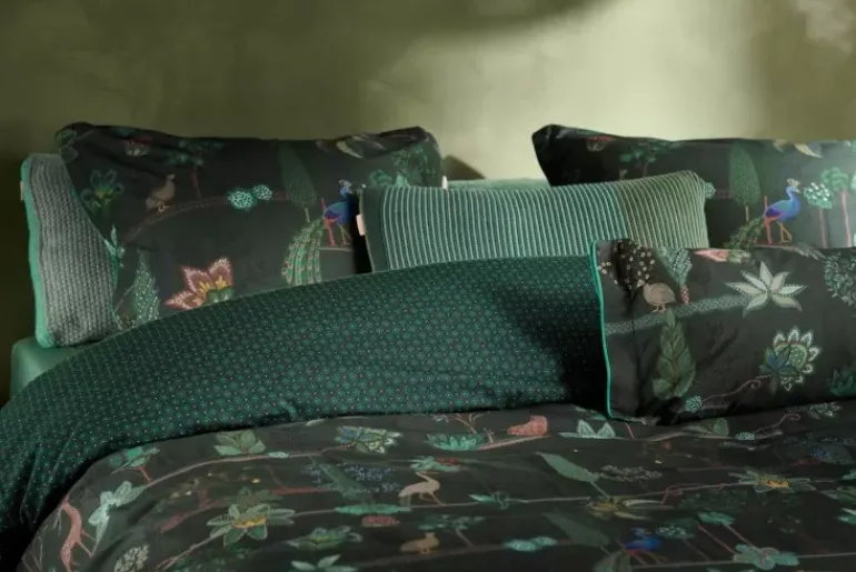 Kussensloop Alberi Donkergroen