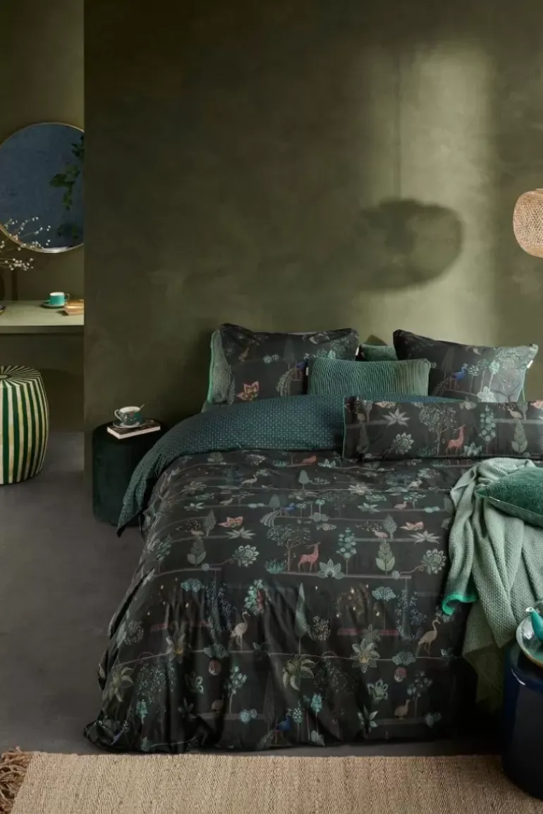 Kussensloop Alberi Donkergroen