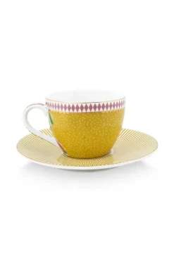 La Majorelle Espresso Kop & Schotel Geel
