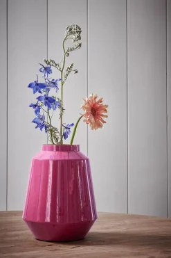 Metalen Vaas Roze 29 Cm