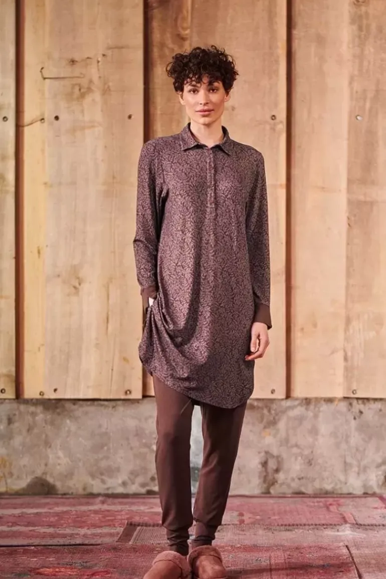 Nachthemd Lange Mouw Leafy Dots Terra