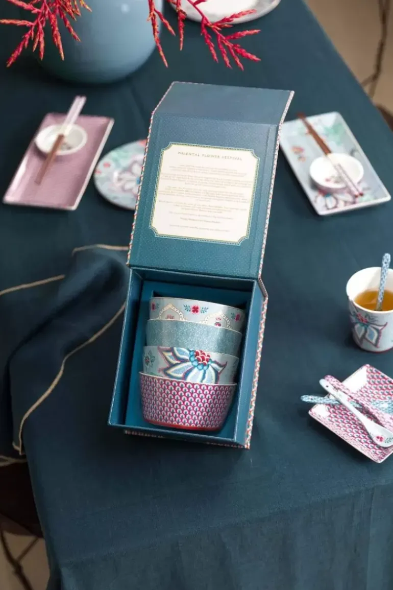 Oriental Flower Festival Set/4 Kommen 12Cm