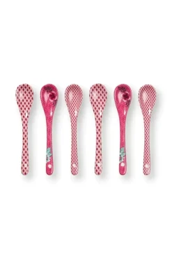 Oriental Flower Festival Set/6 Theelepels Donker