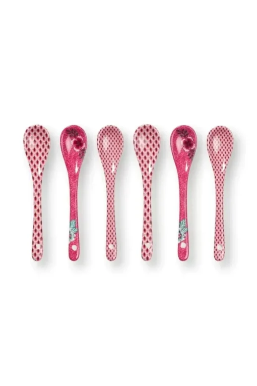 Oriental Flower Festival Set/6 Theelepels Donker