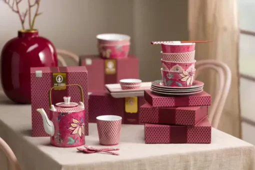 Oriental Flower Festival Set/6 Theelepels Donker