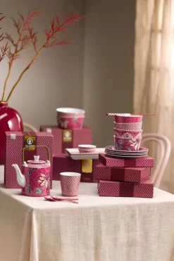 Oriental Flower Festival Set/6 Theelepels Donker
