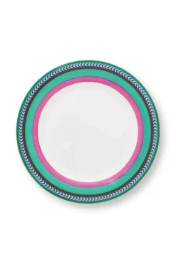 Pip Chique Stripes Ontbijtbord Roze/Groen 23Cm
