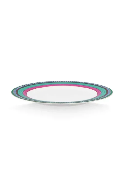 Pip Chique Stripes Ontbijtbord Roze/Groen 23Cm